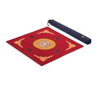 Yellow Mountain Imports Funda para la Mesa Mahjong, Póquer, Juegos de Cartas, Juegos de Mesa, Fichas y Dominó - Rojo, 80 Centimetros