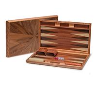 Yellow Mountain Imports Juego de Backgammon de Madera, Cascadia, con fichas de acrílico y cubiletes para Dados de Madera, Tablero de 43 cm