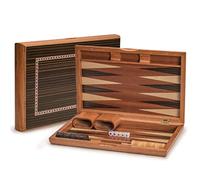 Yellow Mountain Imports Juego de Backgammon de Madera, Dorne - con Fichas y Accesorios de Madera, Tablero de 33 centimetros