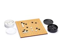 Yellow Mountain Imports Juego de Go Reversible para Principiantes con Tablero de 9x9/13x13 de Madera de Haya enchapada (1cm) y Piedras de Doble Convexo