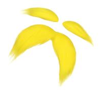 Yellow Mustache and Eyebrows - Average Size 12g | Halloween Fake Cosplay Props, Novelty Party Mustache Beard Eyebrows | For Adults Men Women Photoshoot Party Carnival Easter Christmas Theater Stage