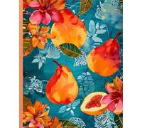YELLOW PEAR SUGAR-Botanical Floral Fruit-COMPOSITION NOTEBOOK Wide Rule-Recipe Diary Journal-Kitchen Master Chef Art Lover GIFT: ֍COOKING SUPPLY֎ ... Homeschool High School College University