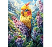 Yellow Perroquet Dans le Jardin Fleuri Rompecabezas 300 Piezas Cartón para Toda La Familia Mitos Cuento de Hadas Ocio Tranquilo En Casa Alivio Ansiedad Decoración Artística Detalle Regalo 300 PCS