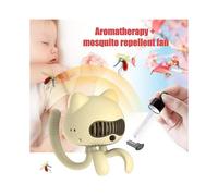 (Yellow) Portable Stroller Fan, Stroller Fan Mini Hanging Claw Fan Aromatherapy Mosquito Repellent Charging Fan 2000mah(with Essential Oils, Black)