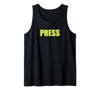 Yellow PRENSA para cobertura de noticias, eventos y medios Camiseta sin Mangas