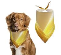 Yellow Rays - Pañuelo triangular ajustable para perros y gatos con cintas doradas