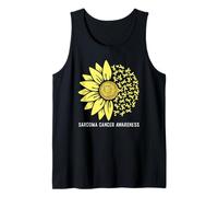 Yellow Ribbon Sunflower Sarcoma Cancer Awareness Camiseta sin Mangas
