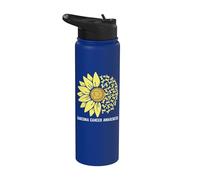 Yellow Ribbon Sunflower Sarcoma Cancer Awareness Stainless Steel Insulated Water Bottle