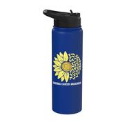 Yellow Ribbon Sunflower Sarcoma Cancer Awareness Stainless Steel Insulated Water Bottle