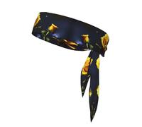 Yellow Roses Starry Night Sport - Bandas para el pelo antideslizantes y antisudor para hombres y mujeres, entrenamiento, correr, deportes
