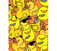 Yellow Rubber Ducky Quad Ruled Notebook: 5 Squares Per Inch | 5x5mm | 8.5 x 11 in / A4 | 110 Pages | Cute Rubber Duck Cover - Perfect for Math, Notes & Fun