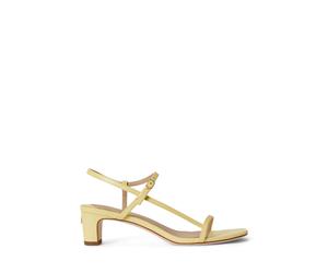 Yellow Sandalia Lainee de piel de napa EU 37
