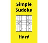 Yellow Simple Sudoku Book, 9x9 Puzzles, 100 Pages, 5x8, Hard