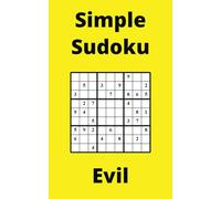 Yellow Simple Sudoku Book, 9x9 Puzzles, 150 Pages, 5x8, Evil