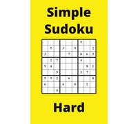 Yellow Simple Sudoku Book, 9x9 Puzzles, 300 Pages, 5x8, Hard