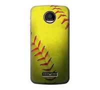 Yellow Softball Ball Funda Carcasa Case para Motorola Moto Z Force, Z Play