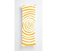 Yellow Spiral Body Pillow Case Cover 50x135cm, Long Backrest Cushion Pillow Protector with Zipper, Decorative Bedding Pillowcase, Soft Body Pillow Cover for Couch Bedroom Minimalist