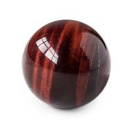 Yellow Tiger Eye Stone Tiger Eye Stone Fitness Ball Handball Tiger Crystal Stone Ball Crystal Ball Ornaments,Red-50mm