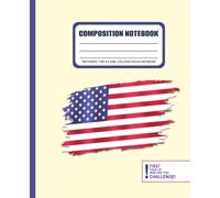 Yellow, USA FLAG Composition Notebook for Students:: With WHO ARE YOU CHALLENGE 100 PAGES 7.5IN X 9.25IN, WIDE RULED NOTBOOK