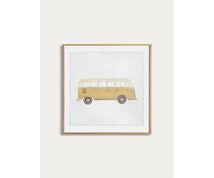 Yellow-van lámina infantil 30x30 - Kenay Home Amarillo