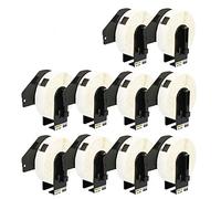 Yellow Yeti 10 Rollos DK-11203 17 x 87mm Etiquetas para carpetas compatibles para Brother P-Touch QL-500 QL-570 QL-700 QL-710W QL-720NW QL-800 QL-810W QL-820NWB QL-1100 | 300 Etiquetas/Rollo