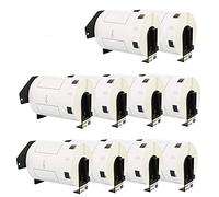 Yellow Yeti 10 Rollos DK-11240 102 x 51mm Etiquetas para envíos, códigos de barras compatibles para Brother P-Touch QL-1050 QL-1050N QL-1060N QL-1100 QL-1110NWB | 600 Etiquetas/Rollo