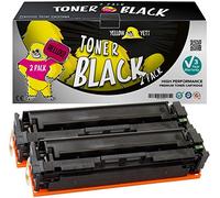 YELLOW YETI 201X CF400X Negro 2800 páginas 2X Cartucho de Tóner Compatible para HP Color Laserjet Pro MFP M277dw M277n M274n M252dw M252n [3 años de garantía]