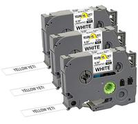 Yellow Yeti 3 Casetes de Cinta Laminada TZe-221 TZ-221 negro sobre blanco 9mm x 8m Etiquetas compatibles para Brother P-Touch PT-1000 PT-H100 H100LB H110 PT-D210 D210VP D600VP PT-E110 E110VP PT-P700