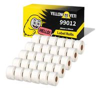 Yellow Yeti 30 Rollos 99012 S0722400 36 x 89mm Etiquetas de dirección compatibles para DYMO LabelWriter 4XL 450 400 330 320 310 Duo/Turbo/Twin Turbo Seiko SLP 450 430 400 200 100 | 260 Etiquetas/Rollo