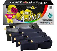 YELLOW YETI 4 Cartuchos de Tóner compatibles para DELL C1660W C1660DW C1660CN C1660CNW [3 años de garantía]