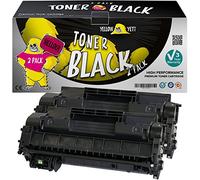 YELLOW YETI CE505A 05A (2300 páginas) 2X Tóner Compatible para HP Laserjet P2030 P2035 P2035n P2050d P2055 P2055d P2055dn P2055x Canon i-SENSYS LBP6300dn LBP6650dn LBP6670dn [3 años de garantía]