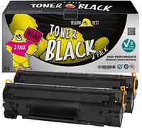 YELLOW YETI Pack de 2 Cartuchos de Tóner compatibles para HP LaserJet Pro P1100 P1102 P1102w M1212nf M1213nf M1217nfw M1132 MFP Canon i-SENSYS LBP-6000 LBP-6018 LBP-6020 MF-3010 [3 años de garantía]
