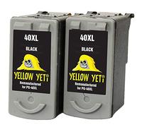 YELLOW YETI PG-40 Cartuchos de Tinta remanufacturados Negro para Canon Pixma iP2600 MP140 MP460 iP1800 iP1900 iP2500 MP190 MP210 MP220 MP170 MP180 MP160 MP450 MP470 MP150 MX300 MX310 iP1200 iP1600