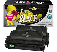 YELLOW YETI Q7553X 53X (7000 páginas) 2X Tóner Compatible para HP Laserjet P2014 P2014n P2015 P2015d P2015dn P2015dtn P2015n P2015x M2727nf M2727nfs MFP Canon LBP-3310 LBP-3370 [3 años de garantía]