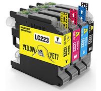 YELLOW YETI Reemplazo para Brother LC223 4 Cartuchos de Tinta compatibles con Brother DCP-J4120DW MFC-J5320DW MFC-J5620DW MFC-J4420DW MFC-J4620DW MFC-J4625DW MFC-J680DW J5720DW MFC-J480DW DCP-J562DW