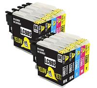 Yellow Yeti Reemplazo para Brother LC985 Cartuchos de Tinta compatibles con Brother DCP-J315W DCP-J125 DCP-J140W DCP-J515W MFC-J415W MFC-J220 MFC-J265W (4 Negro + 2 Cian + 2 Magenta + 2 Amarillo)