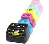 Yellow Yeti Reemplazo para HP 363 | 6 Cartuchos de Tinta compatibles con HP Photosmart C7280 C8180 C5180 C6180 C6280 C7180 3310 3210 3110 8250 D6160 D7160 D7260 D7460
