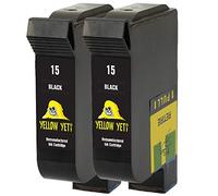 YELLOW YETI Remanufacturados 15 Cartuchos de Tinta Negro para HP Deskjet 3810 3820 815c 916c 920c 940c 948c Officejet 5105 5110 V30 V40 V45 PSC 2120 700 720 750 760 900 950 Copier 310 Fax 1230