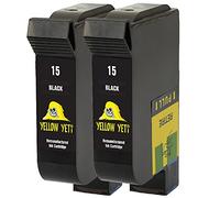 YELLOW YETI Remanufacturados 15 Cartuchos de Tinta Negro para HP Deskjet 816c 825c 827 840c 841c 842c 843c 845c 845cvr 848c [3 años de garantía]