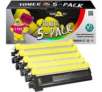 YELLOW YETI TN230 TN-230 Paquete de 5 Cartuchos de Tóner compatibles para Brother HL-3040CN HL-3045CN HL-3070CN HL-3070CW HL-3075CW DCP-9010CN MFC-9120CN MFC-9125CN MFC-9320CW [3 años de garantía]