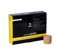 YellowBAND - 12 rollos de 5 cm x 4,5 m, color beige, autoadhesivo, elástico, resistente al agua, sin látex, para fijación, compresión, deportes y medicina veterinaria
