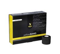 YellowBAND - 12 rollos de 5 cm x 4,5 m, color negro, autoadhesivo, elástico, resistente al agua, sin látex, para fijación, compresión, deportes y medicina veterinaria