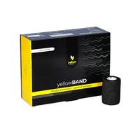YellowBAND - 12 rollos de 7,5 cm x 4,5 m, color negro, autoadhesivo, elástico, resistente al agua, sin látex, para fijación, compresión, deportes y medicina veterinaria