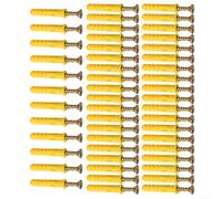 Yellowfish Tornillos de expansión autoperforantes inflables para paneles de yeso, 50 piezas M6 × 30 mm y M8 × 40 mm anclajes de pared para paneles de yeso, acero al carbono chapado en zinc con funda