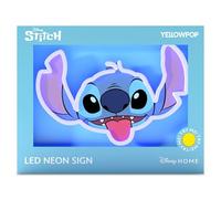 Yellowpop Letreros de neón, diseño de cara de Disney Stitch para decoración de pared, luces LED de neón de bajo consumo para todas las paredes, fácil de instalar, letrero de neón personalizado y arte