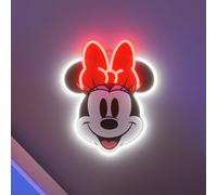YELLOWPOP Letreros de neón, diseño de Minnie Mouse de Disney, decoración de pared, luces LED de neón de bajo consumo para todas las paredes, letrero de neón personalizado fácil de instalar y arte de