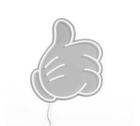 Yellowpop Letreros de neón, diseño de guante de Disney (pequeño), letreros de neón para decoración de pared, luces LED de neón de bajo consumo para todas las paredes, letrero de neón personalizado