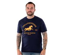 Yellowstone Azul Dutton Ranch Logo Camiseta de manga corta Hombres