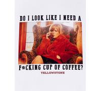 Yellowstone Blanco Beth Dutton Coffee Camiseta de manga corta Mujeres