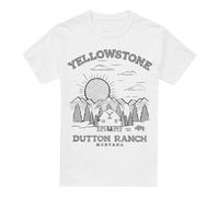 Yellowstone Camiseta Dutton Ranch Amanecer para Hombre (TV5695)
